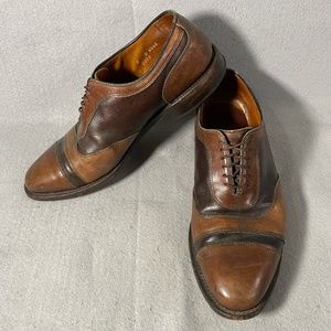 Allen Edmonds Winhall Brown Leather Lace Up Oxford Cap Toe Shoes Mens Size 9